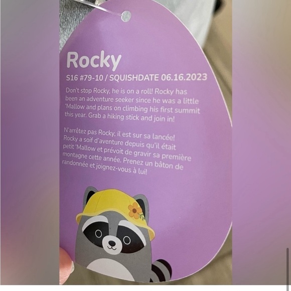 Rocky 16” Bucket Hat Raccoon Original Squishmallows Plush - Picture 9 of 9